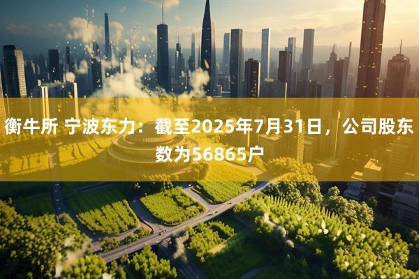 衡牛所 宁波东力：截至2025年7月31日，公司股东数为56865户