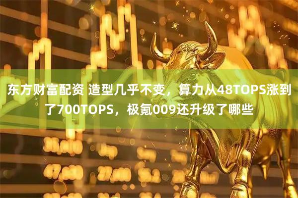 东方财富配资 造型几乎不变，算力从48TOPS涨到了700TOPS，极氪009还升级了哪些