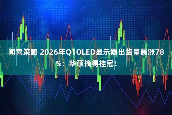 闻喜策略 2026年Q1OLED显示器出货量暴涨78%：华硕摘得桂冠！