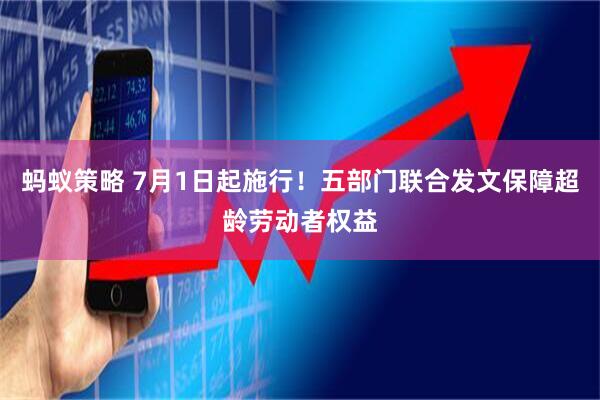 蚂蚁策略 7月1日起施行！五部门联合发文保障超龄劳动者权益